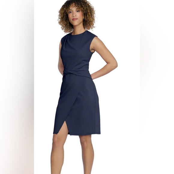 Maggy London Midnight Blue Midi Dress - Picture 1 of 14
